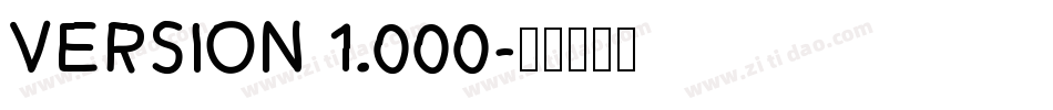 Version 1.000字体转换